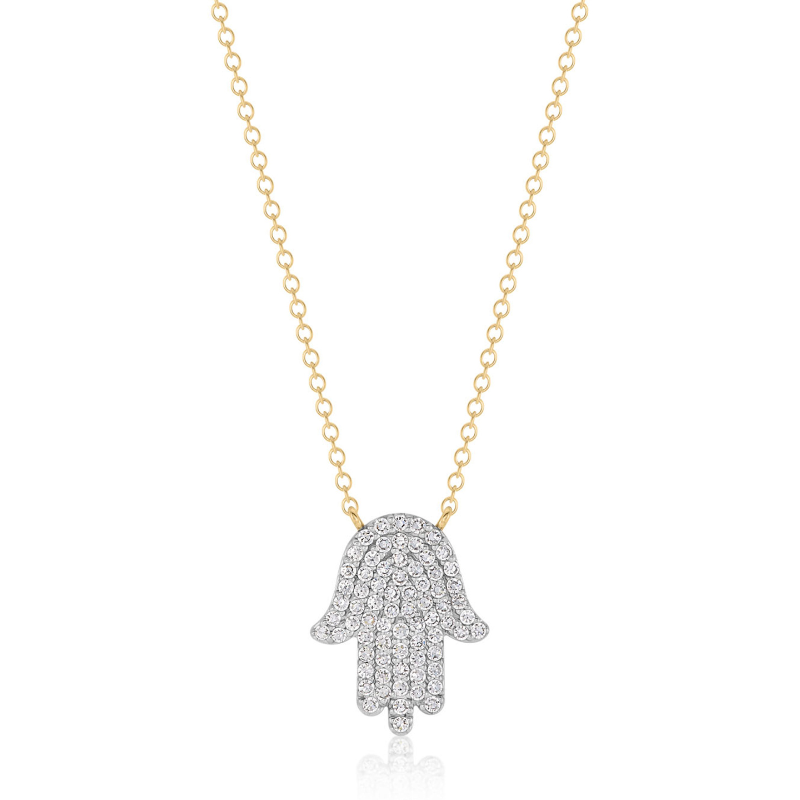 Phillips House 18K Yellow Gold Affair Diamond Hamsa Necklace